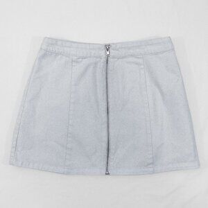 White Denim Mini Skirt | Size M